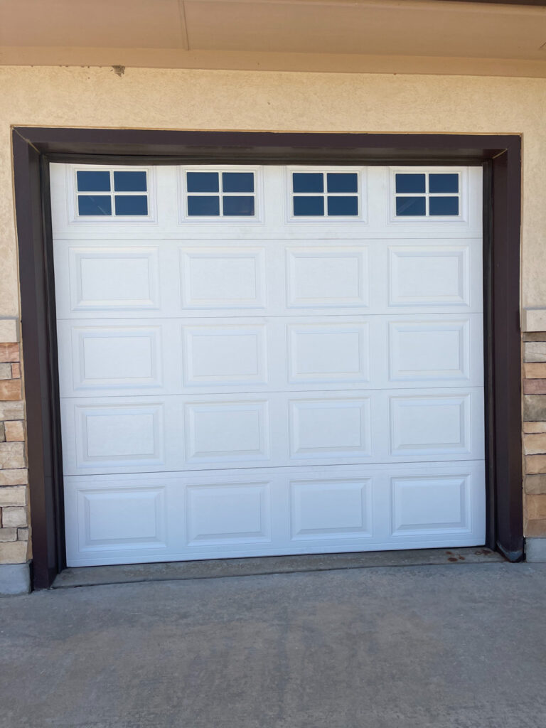 Short Panel Garage Door with Stockton Windows