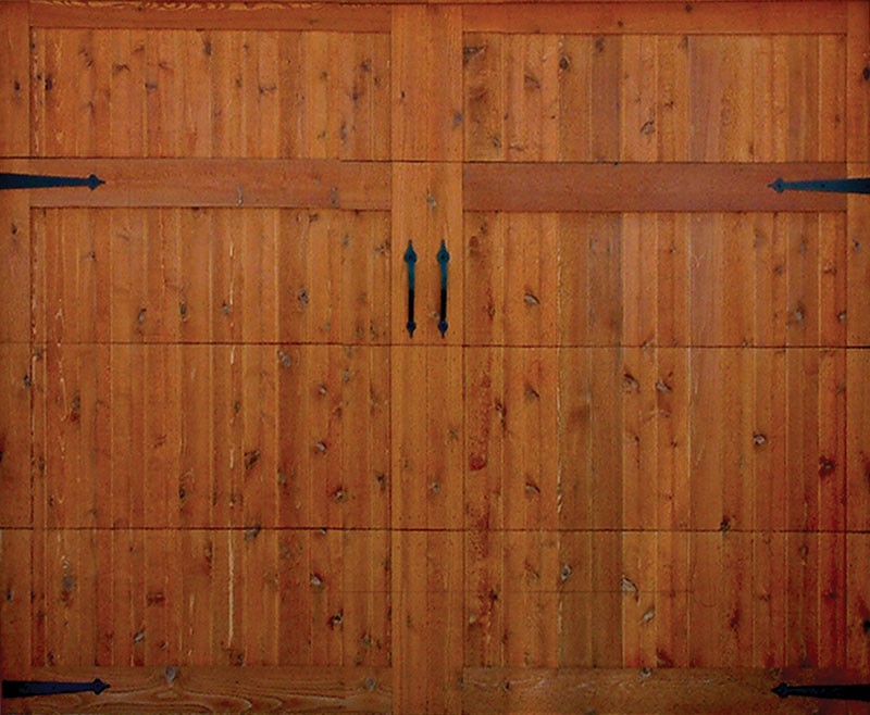 wood overlay garage doors